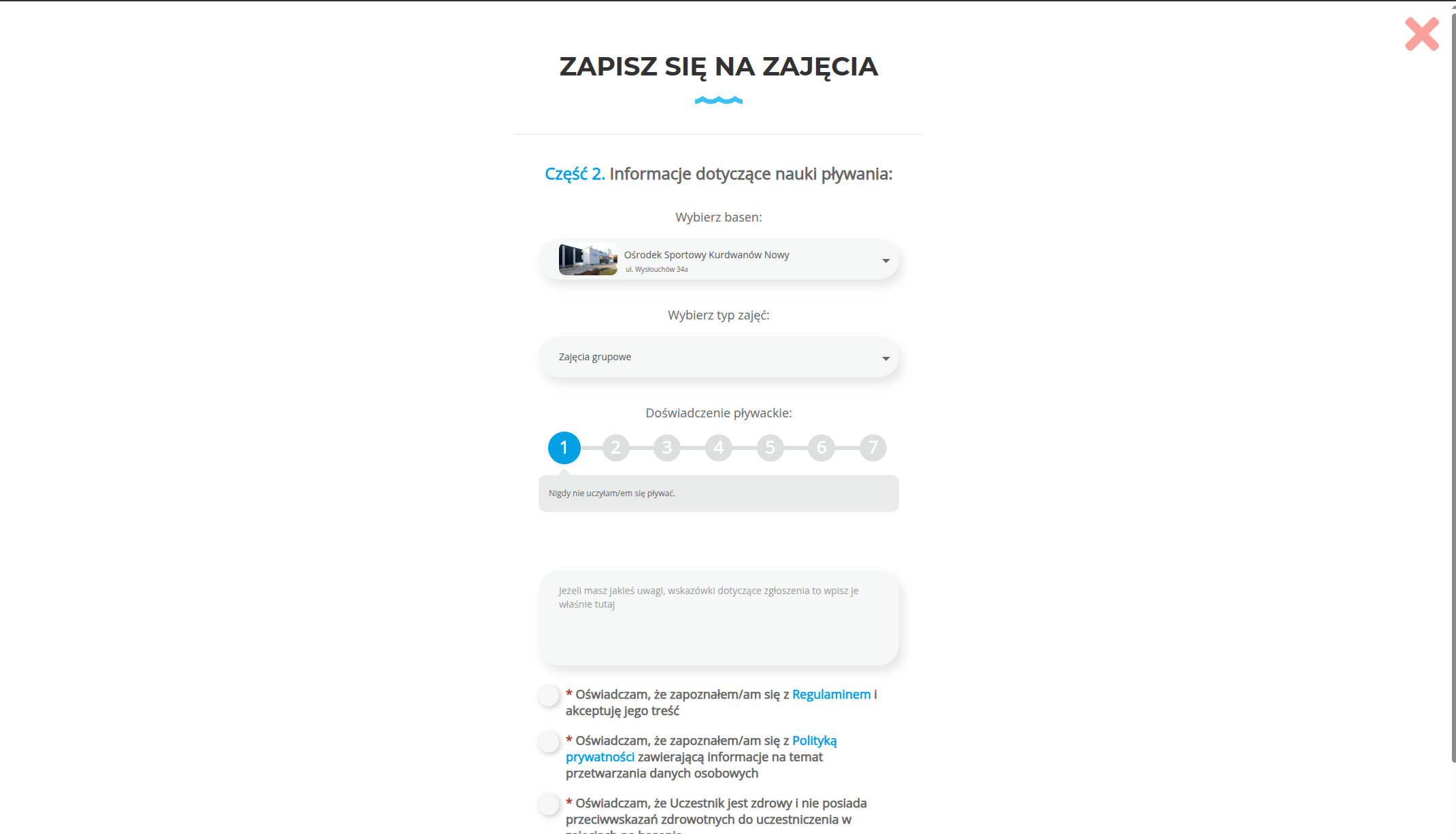 Formularze zgłoszeniowe